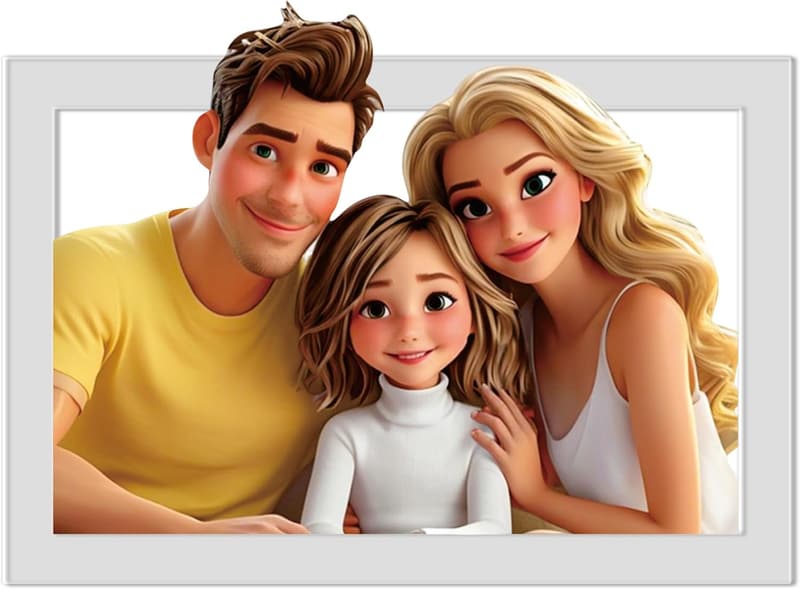 Personalisierter 3D Cartoon Fotorahmen für Paare als Geschenk