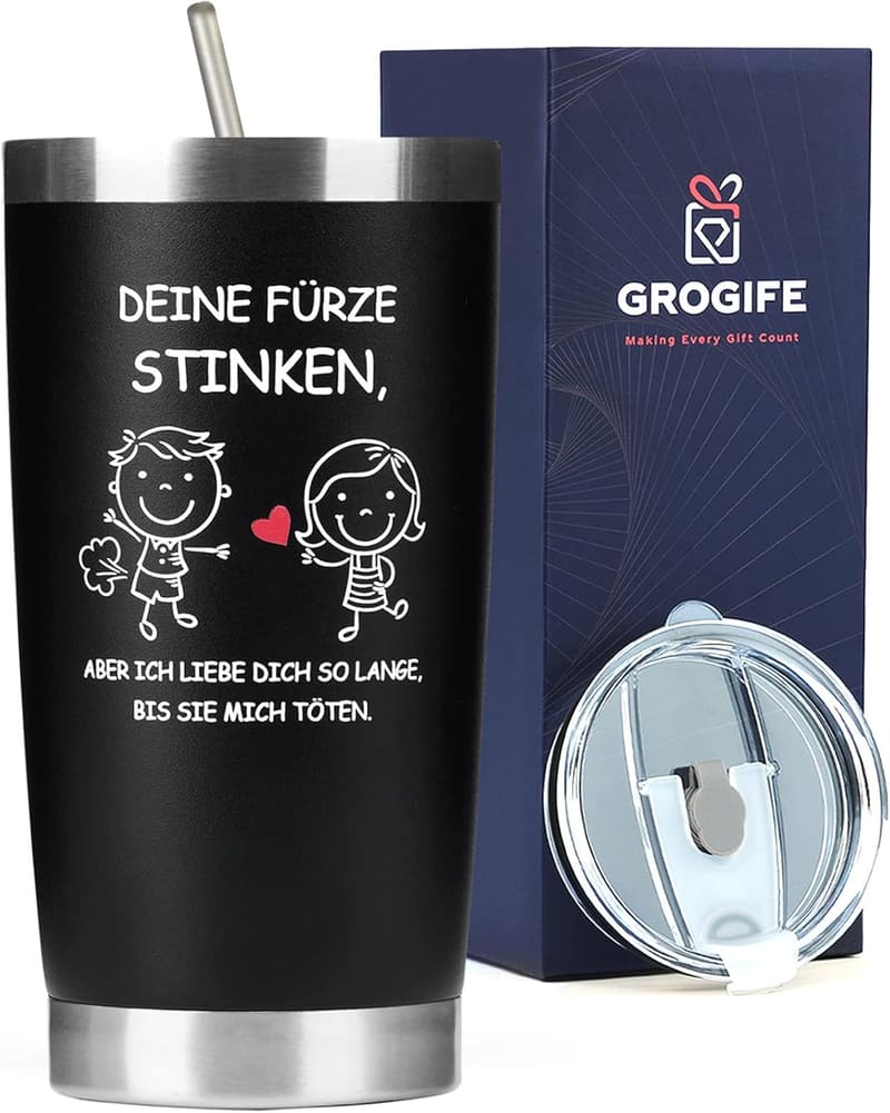 Kaffeebecher zum Valentinstag – Lustiges Geschenk für Männer, 600 ml