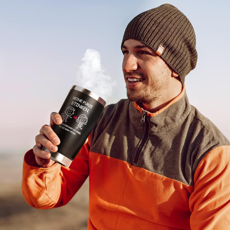 Kaffeebecher zum Valentinstag – Lustiges Geschenk für Männer, 600 ml