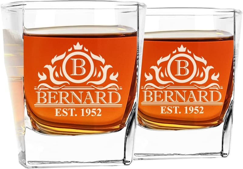 Personalisierte Whiskygläser mit Gravur – 2er Set, 250 ml