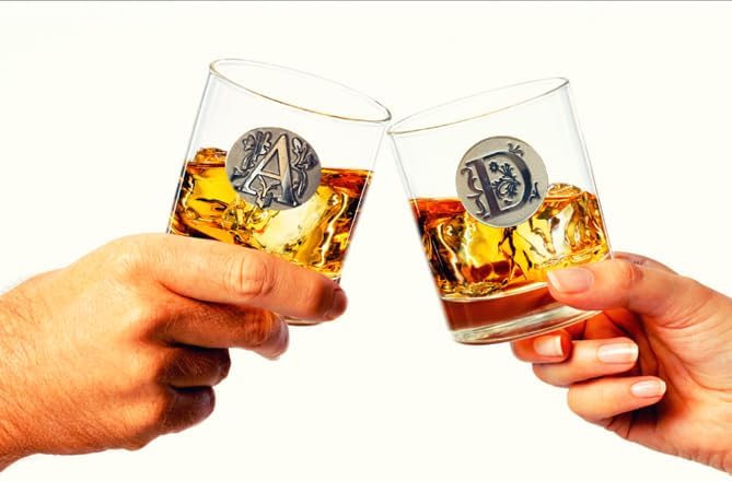 Personalisierte Whiskygläser mit Monogrammgravur für Männer