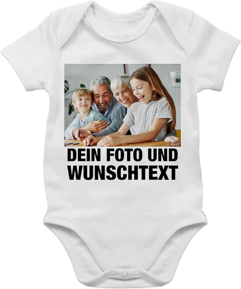 Personalisierter Baby Body mit Namen und eigenem Bild