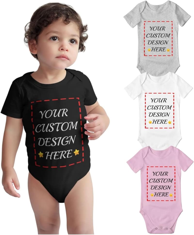 Personalisierter Baby-Body aus Baumwolle für Neugeborene
