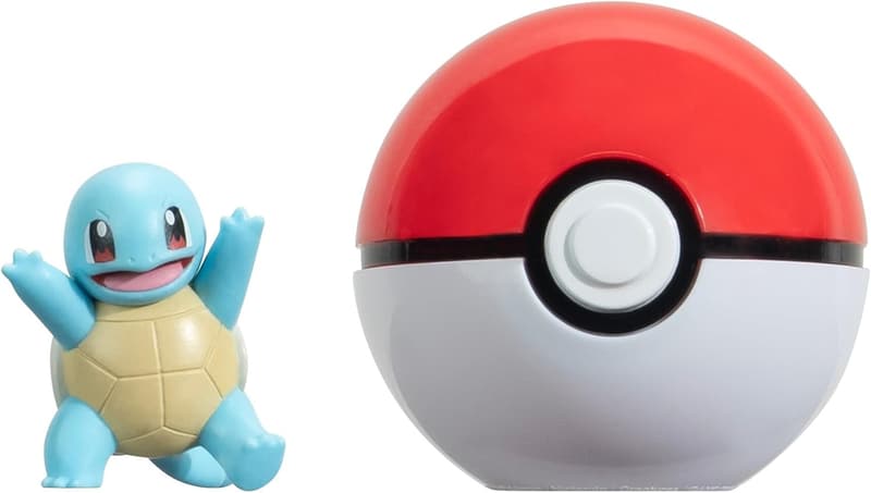 Clip'n'Go Pokéball mit Schiggy - Offizielles Pokémon-Spielzeug