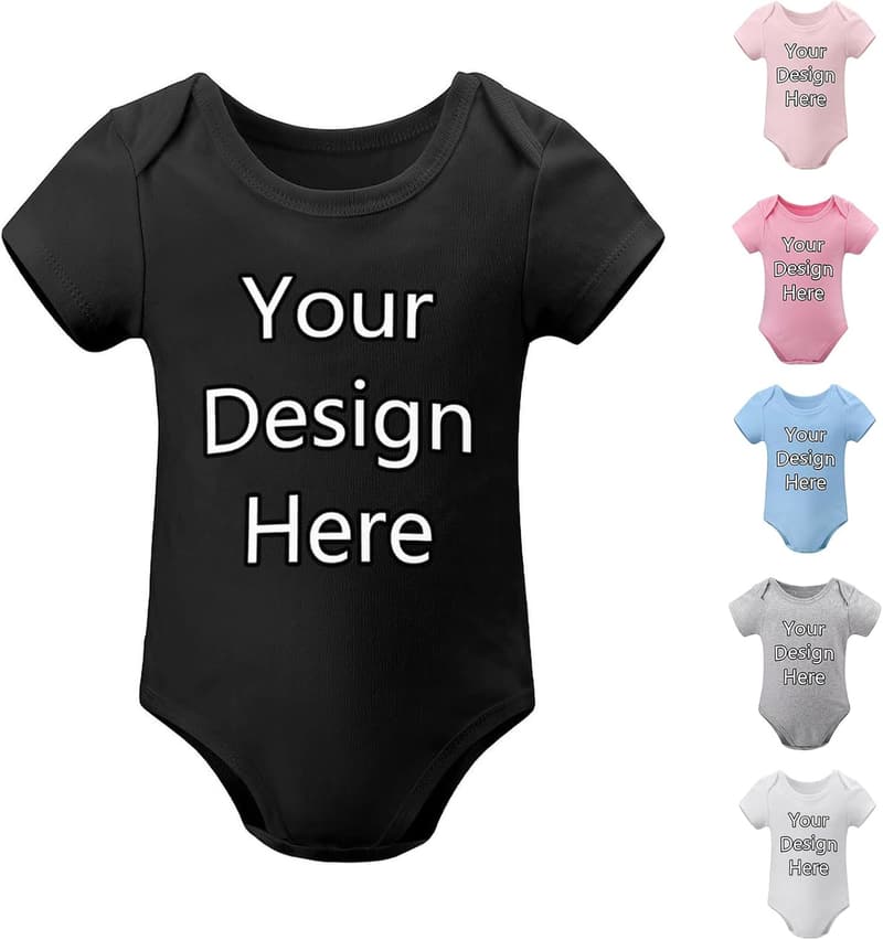 Personalisierter Baby-Body aus Baumwolle für Neugeborene