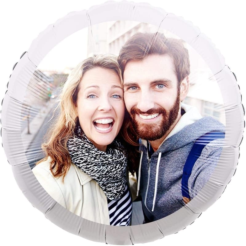 Personalisierter 35 cm Foto-Ballon als Geschenkidee, heliumgefüllt