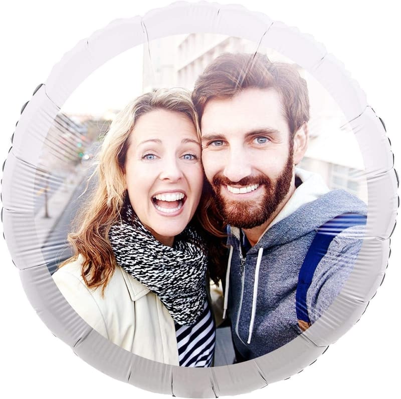 Personalisierter 35 cm Foto-Ballon als Geschenkidee, heliumgefüllt