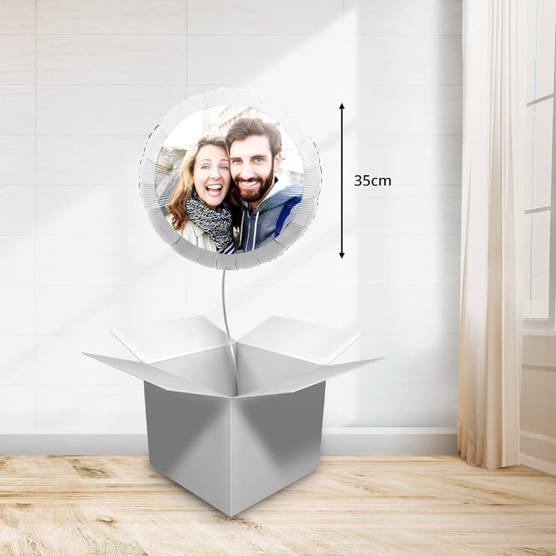 Personalisierter 35 cm Foto-Ballon als Geschenkidee, heliumgefüllt