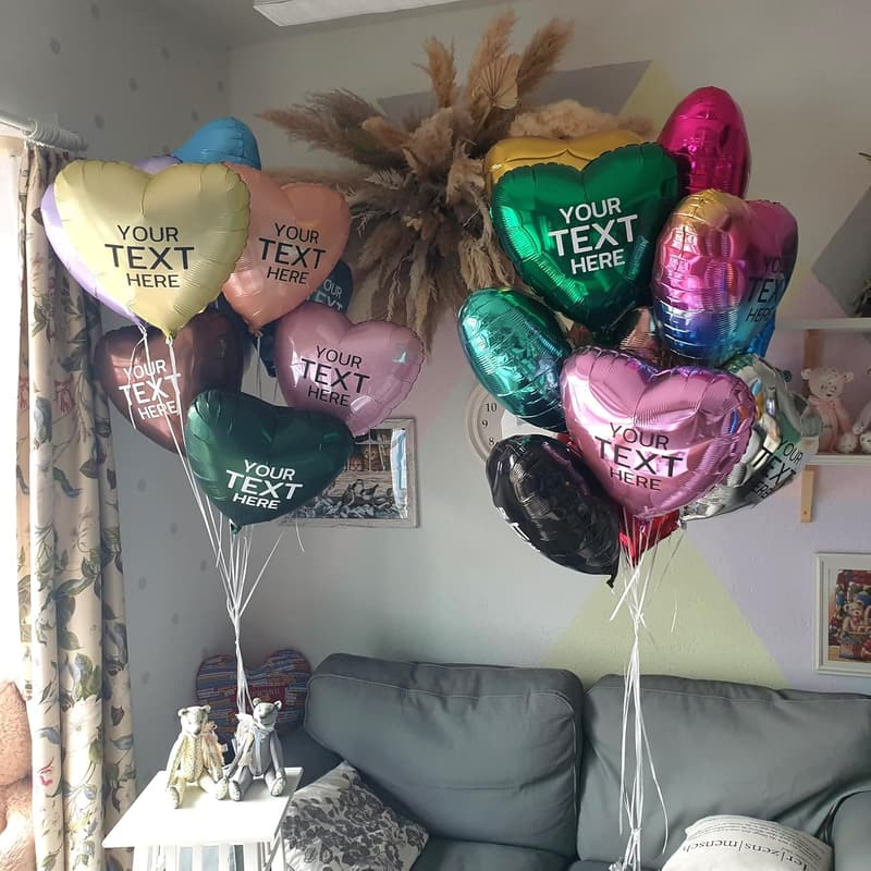 Personalisierten Herzballon mit Wunschtext – Geschenkidee zum Geburtstag