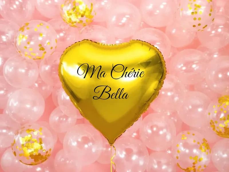 Personalisierter Herzballon für Valentinstag – mit Wunschtext