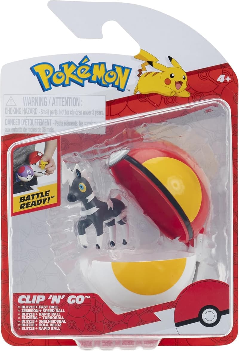 Clip and Go Pokéball mit Elezeba - 5 cm bewegliche Figur
