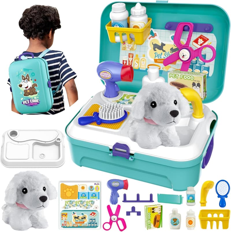 Tierarztspielset für Kinder ab 4 Jahren – Hundekoffer für Mädchen
