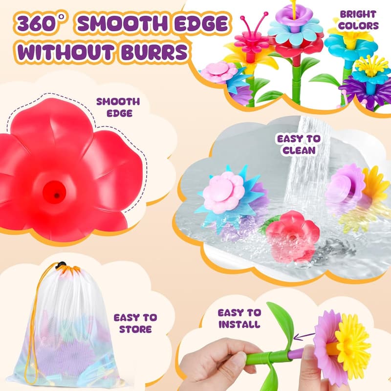Montessori Blumen-Steckspiel für Kinder ab 3 Jahren – ideales Geburtstagsgeschenk