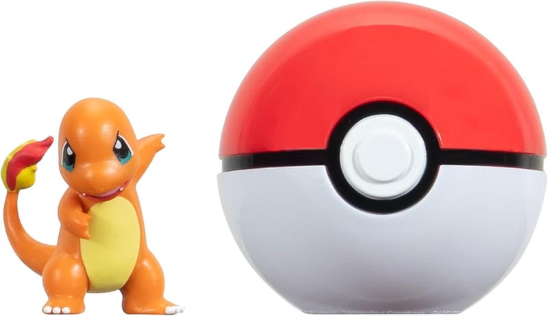 Clip'n'Go Poké Ball mit Glumanda - Offizielles Spielzeug für Pokémon-Fans