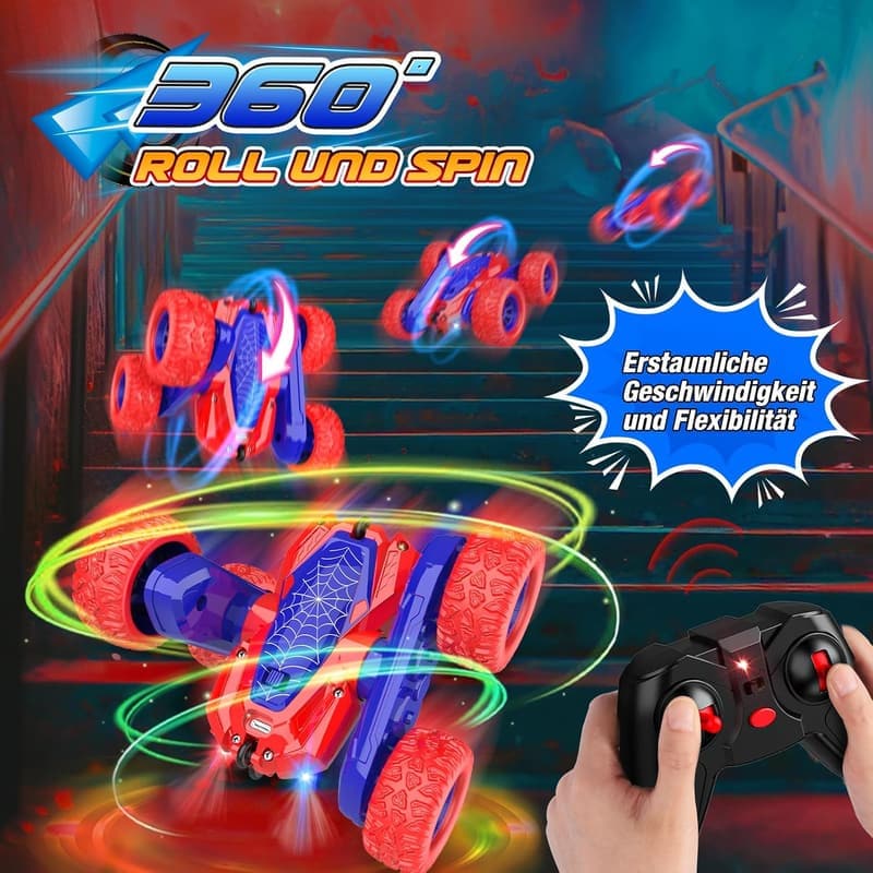 Ferngesteuertes 360° Flip Auto für Jungen ab 3 Jahren, 4WD Monstertruck