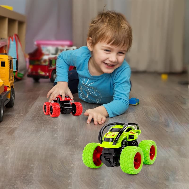Monster Trucks Spielzeugauto mit 360° Drehung, 2er Set für Kinder 3-10 Jahre