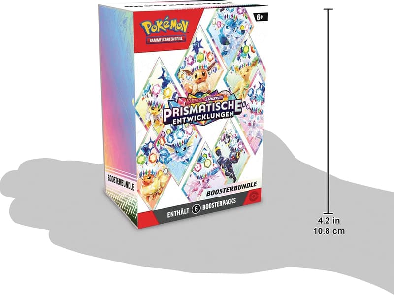 Pokémon Boosterbundle Karmesin & Purpur – 6 Prismatische Entwicklungs-Packs