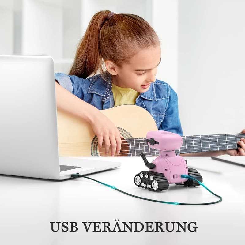 Wiederaufladbarer Roboter Spielzeug für Kinder ab 3 Jahren - Pink