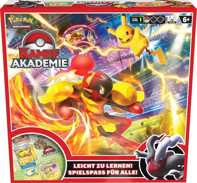 Pokémon-Sammelkarten Set: Kampfakademie mit Pikachu-ex & Darkrai-ex