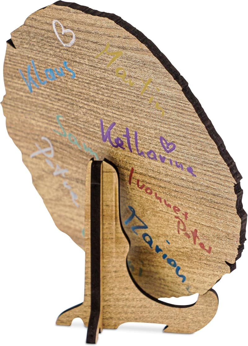 Personalisierte Wanddeko mit Kompassgravur - Holz-Optik, 20 cm