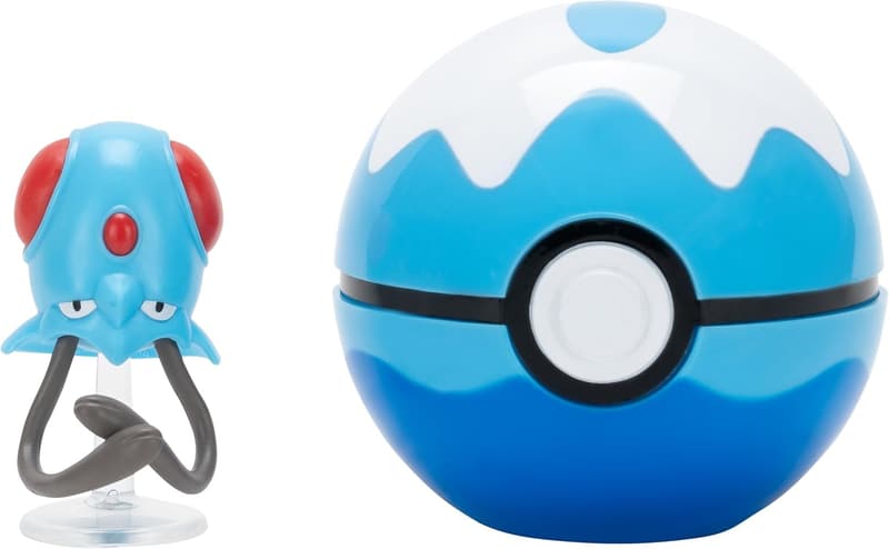 Pokémon Clip and Go Pokéball mit Tentacha - 5 cm Figur
