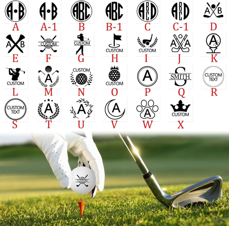 Personalisiertes Golfball-Stempel-Set für schnelle Ballidentifizierung