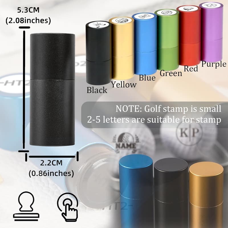 Personalisiertes Golfball-Stempel-Set für schnelle Ballidentifizierung