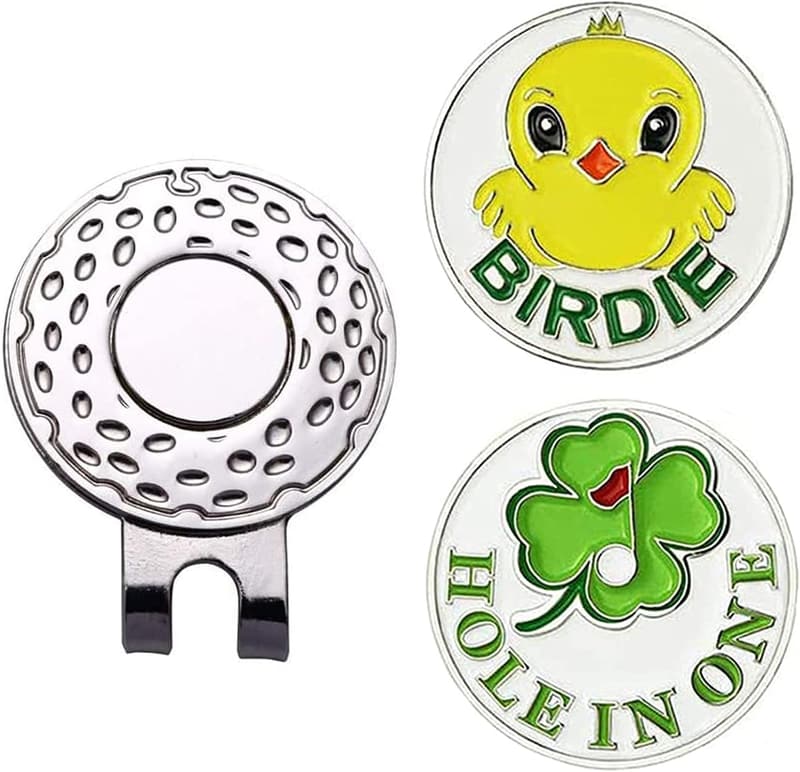 Golf Ballmarker Set mit Hutclip – Geschenk für Golfer (Herren/Damen)