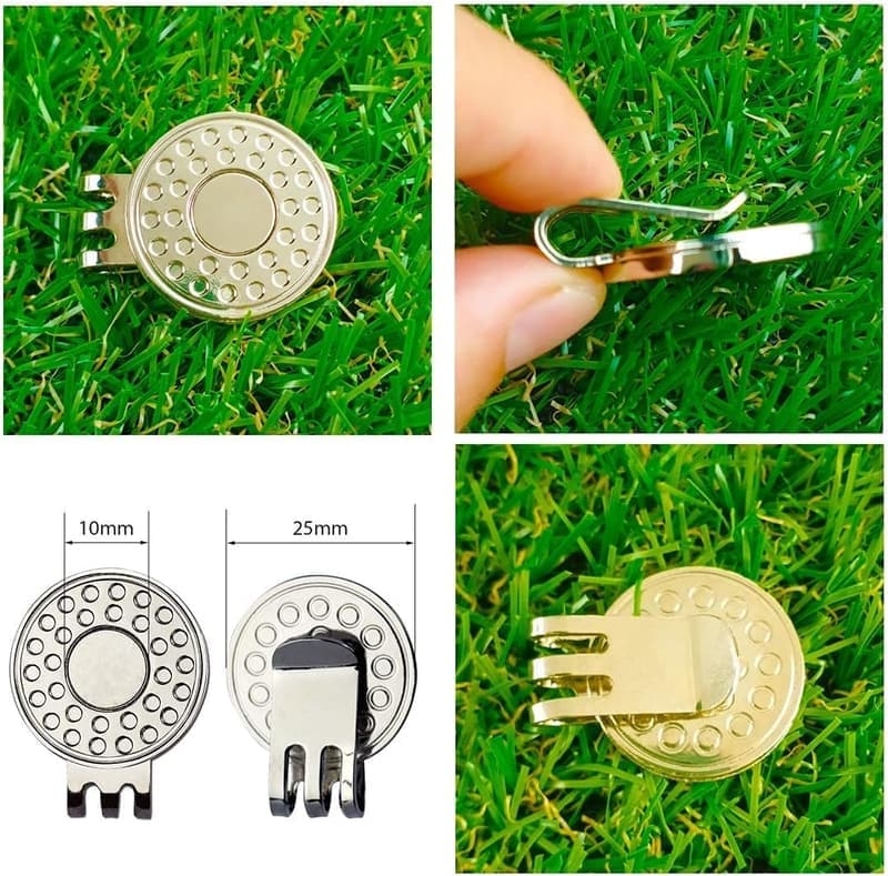 Golf Ballmarker Set mit Hutclip – Geschenk für Golfer (Herren/Damen)