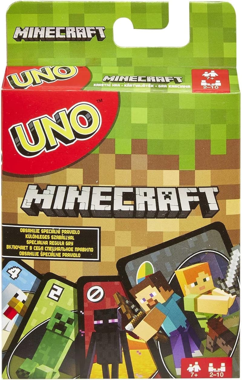 UNO Minecraft Edition - Kartenspiel für die ganze Familie mit Creeper-Karte