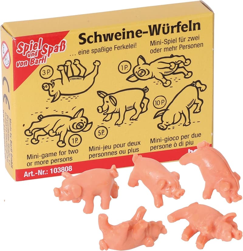 Mini-Spiel für unterwegs: Bartl 103808 Schweine-Würfeln