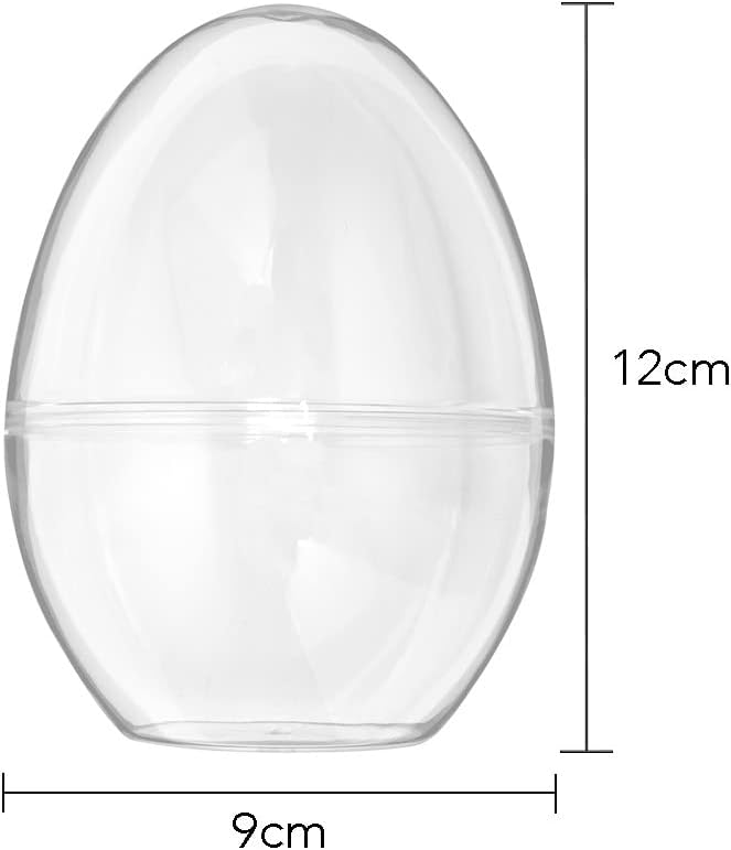 Befüllbare Oster-Eier aus Kunststoff, transparent, 12 cm, 5 Stück