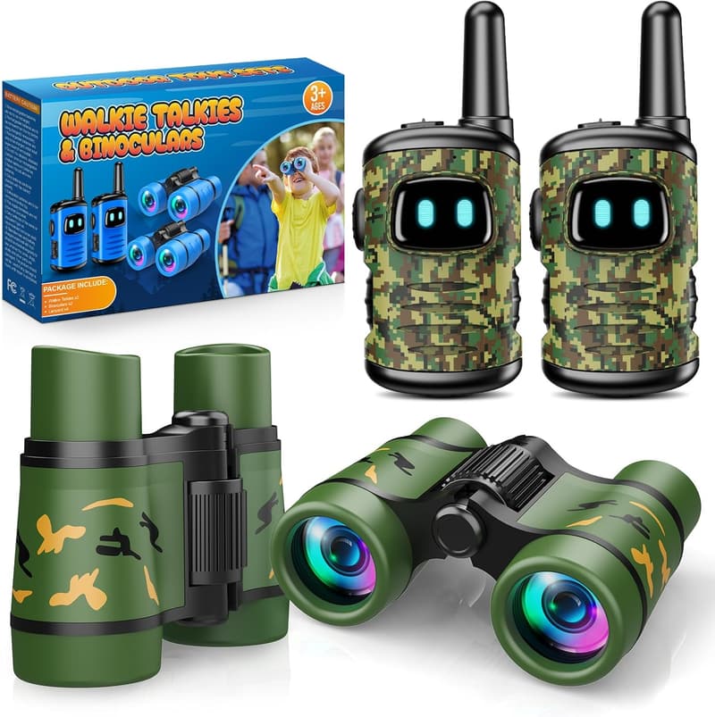 Walkie Talkie und Fernglas für Kinder (3-9 Jahre) - Outdoor-Spielzeug