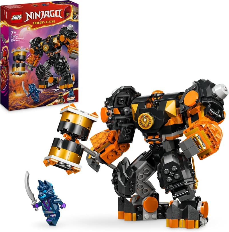 LEGO NINJAGO Cole Erdmech Spielset mit 2 Figuren für Kinder