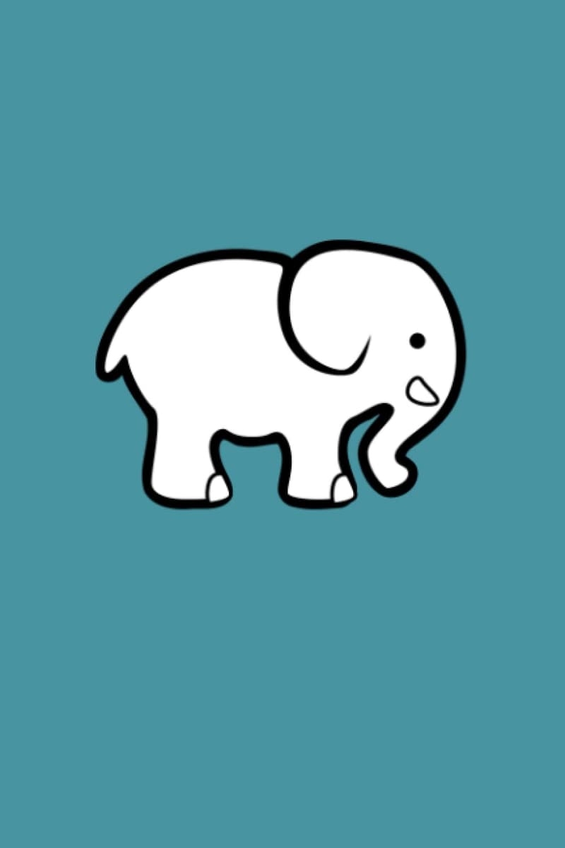 Weißer Elefant Notizbuch für kreative Gedanken
