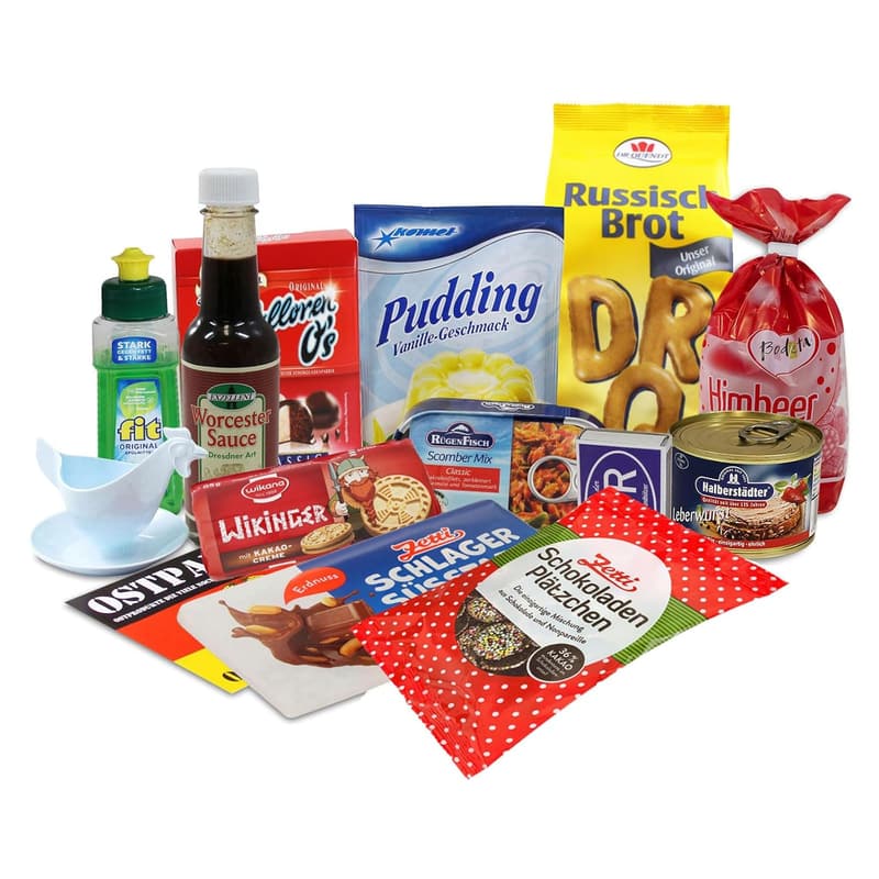 Geschenkkorb mit beliebten Ostprodukten für Weihnachten