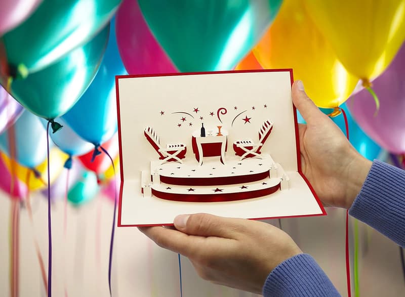 Restaurant-Gutschein Einladungskarte - 3D Pop-Up für Abendessen