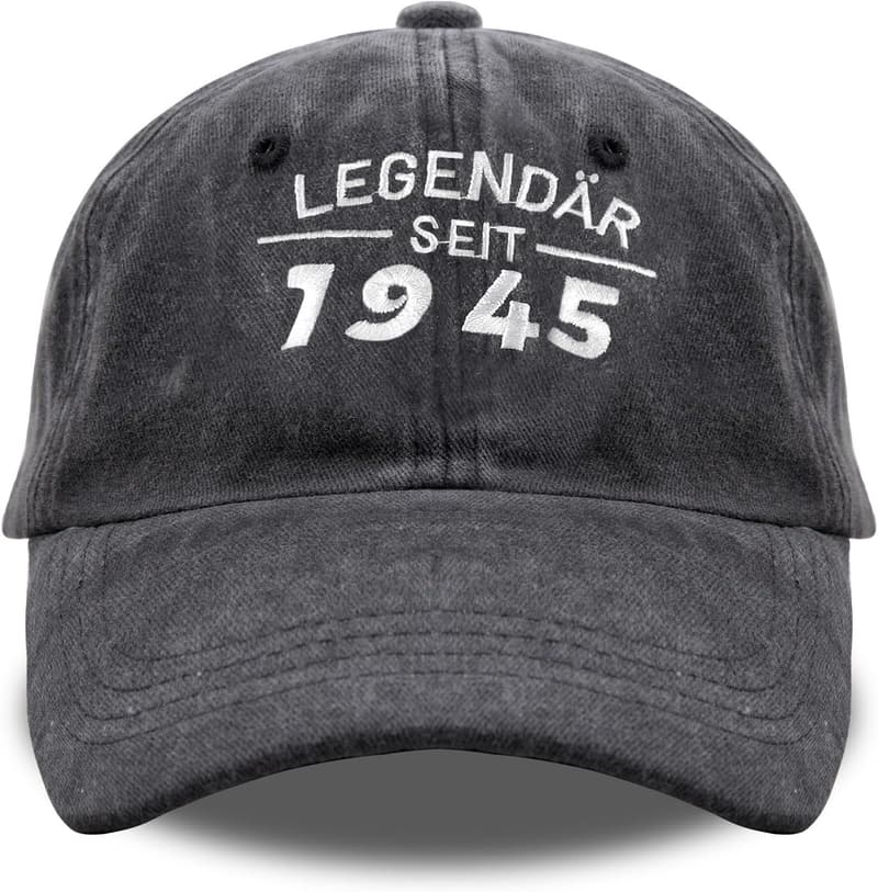 Geschenkideen für Männer: Basecap zum 80. Geburtstag, Ruhestand