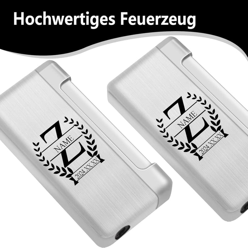 Individuelles Sturmfeuerzeug mit Gravur - Luxusdesign für Herren
