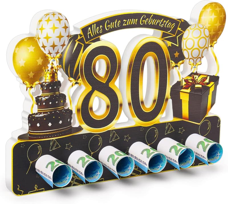 Deko Geschenk zum 80. Geburtstag aus Holz für Familie & Freunde