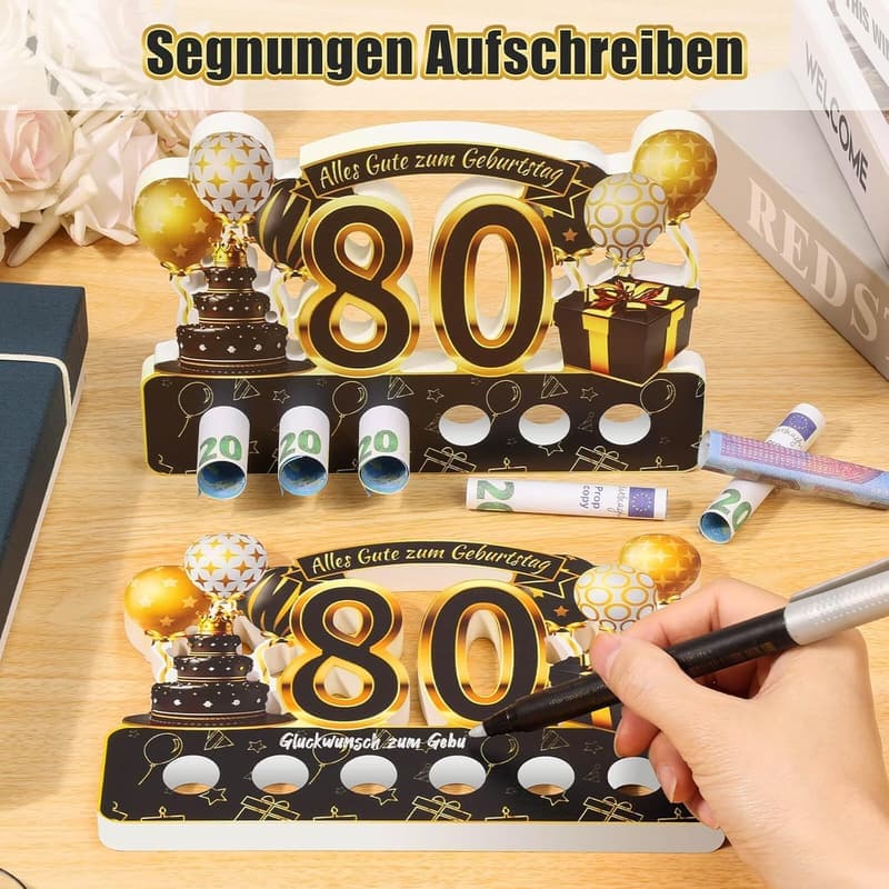 Deko Geschenk zum 80. Geburtstag aus Holz für Familie & Freunde