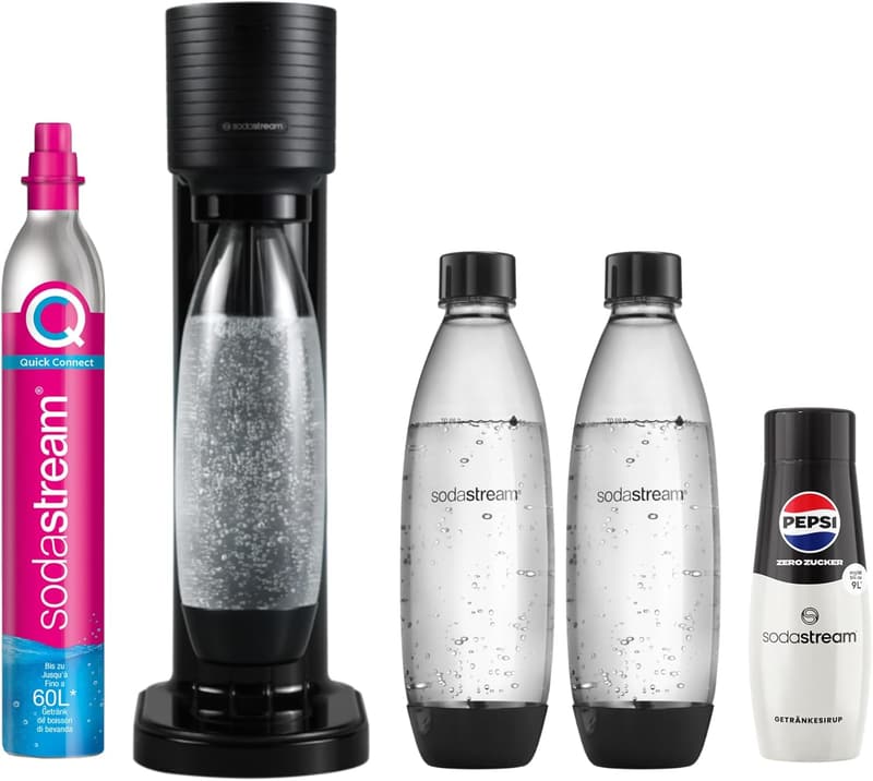 SodaStream GAIA Wassersprudler mit CO2-Zylinder und 3 BPA-freien Flaschen
