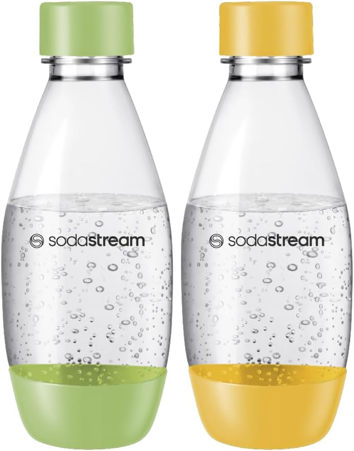 SodaStream BPA-freie Kunststoffflasche 0,5L im 2er-Pack, grün & gelb