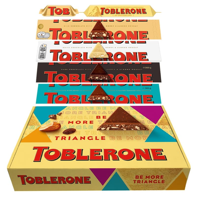 Toblerone Geschenkkorb mit Schweizer Milchschokolade und Mandelnougat