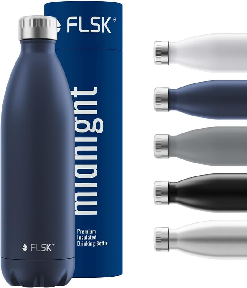 FLSK Thermosflasche Edelstahl 1000 ml – 24h kalt, 18h heiß, BPA-frei