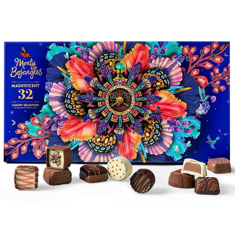 Geschenkbox mit 32 belgischen Trüffeln – Monty Bojangles