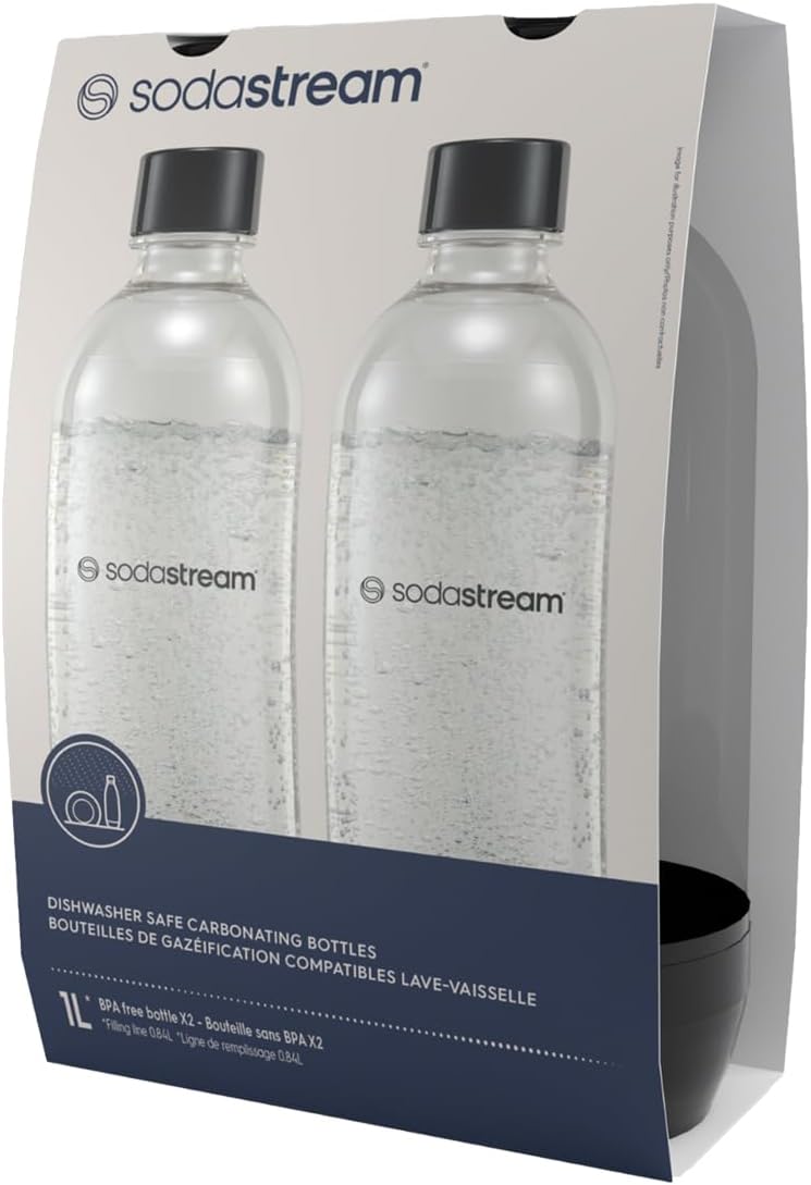 SodaStream DuoPack 2x 1L Tritan Ersatzflaschen für Wassersprudler