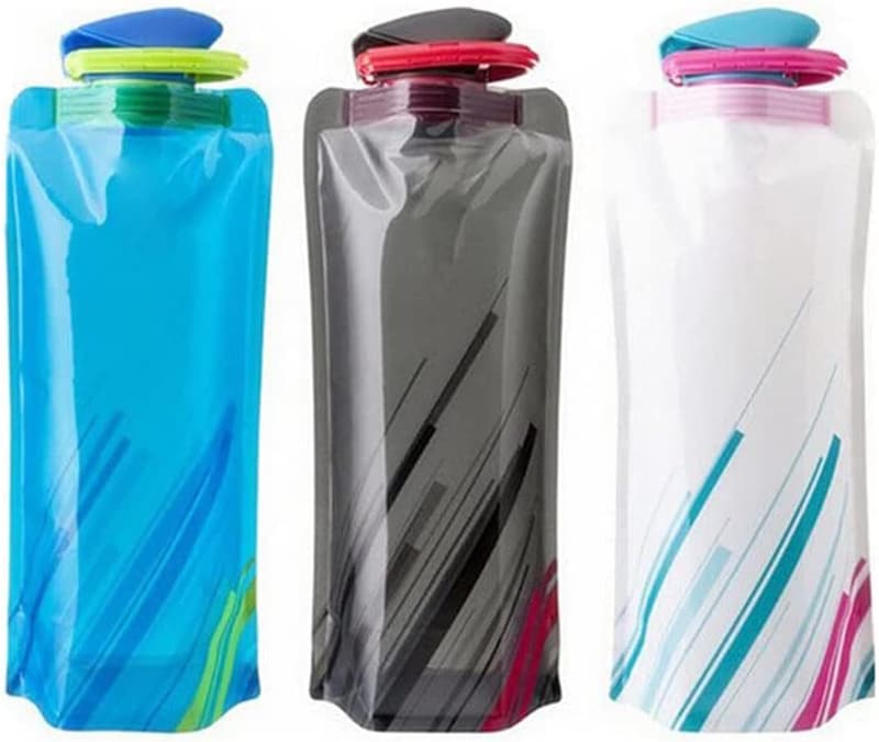 Faltbare 700ML Wasserflasche Set für Abenteuer und Reisen