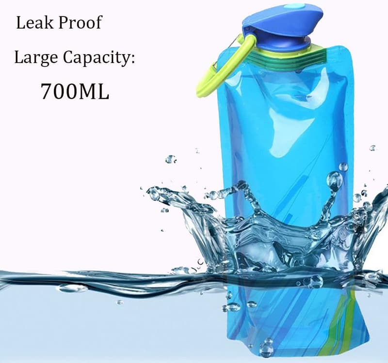 Faltbare 700ML Wasserflasche Set für Abenteuer und Reisen