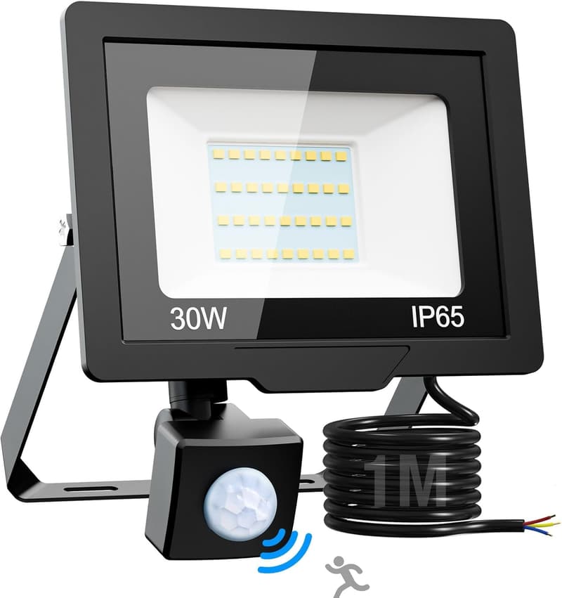 LED Strahler mit Bewegungsmelder 30W, IP65, 6500K für außen